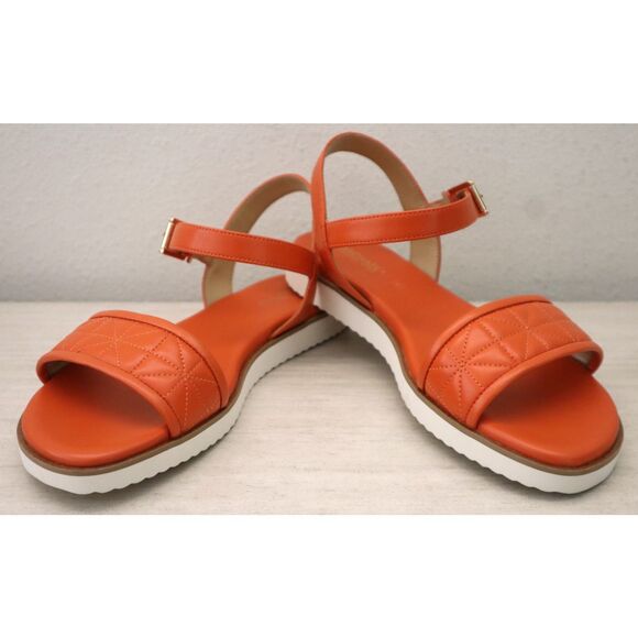 MICHAEL Michael Kors PV24K Women’s Sz 8M Orange Platform Slingback Sandals - Picture 1 of 15